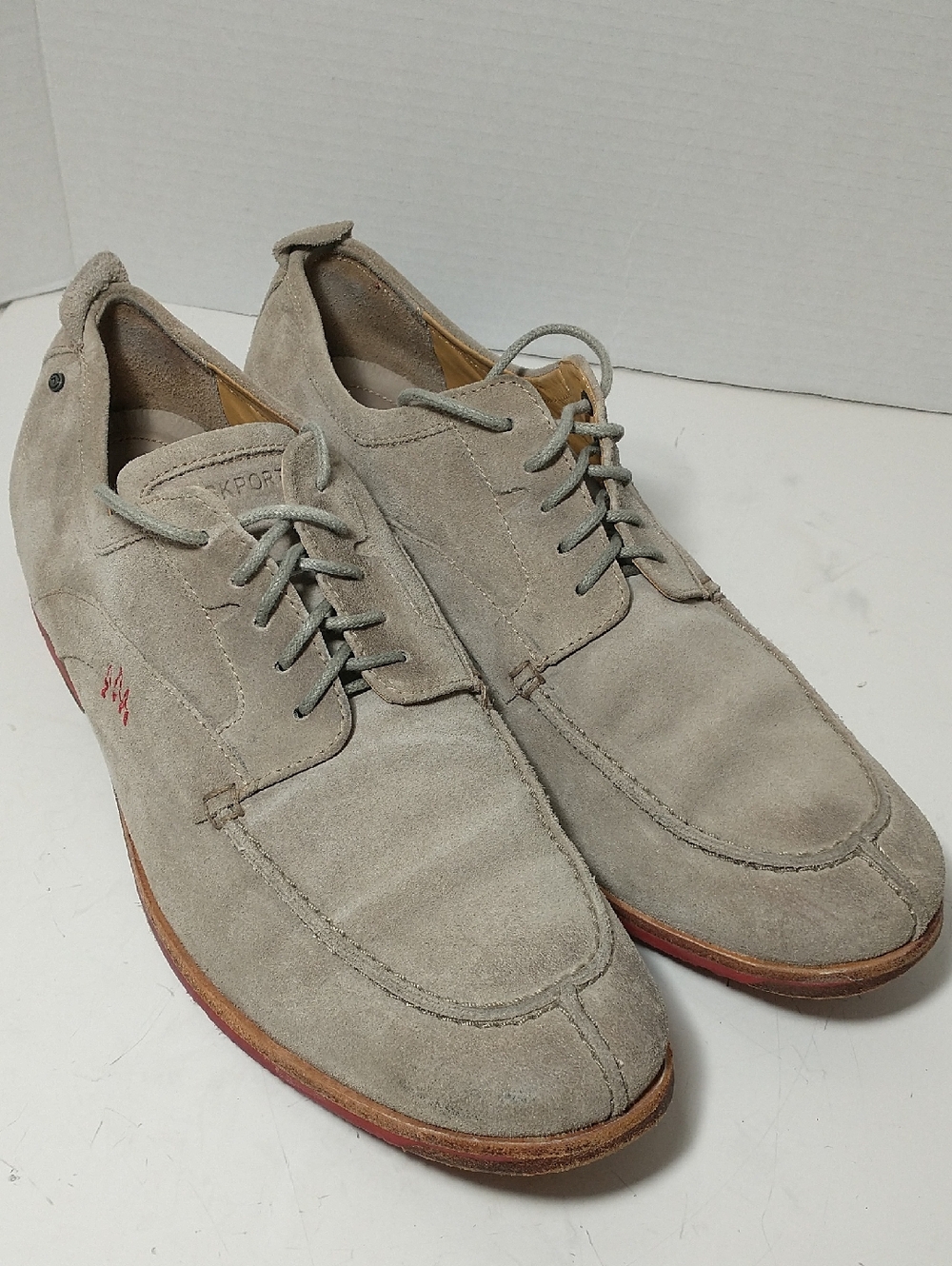 Rockport By Adidas Leather Parker Hill Moc Oxford, Men's Size 10, Beige Color